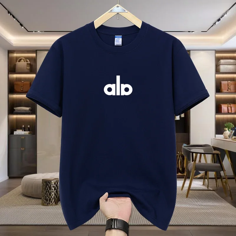 T-shirt da donna a mezza manica per coppia allentata a maniche corte da uomo in cotone pettinato pesante americano nuovo estivo