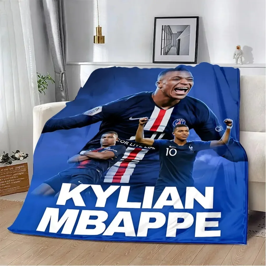 Fashion art HD printed Messi, ney, mbappe, neymar blanket Flannel Soft and Comfortable Home Travel Blankets bed linings