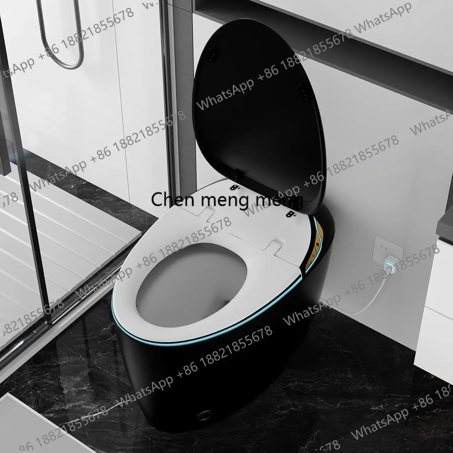 A50 Bidet Toilet 10" Rough-in,Smart Toilet With Bidet,Oval Egg Modern Shaped, Auto Open/Flush, Adjusted Heated Seat, Customized view 4