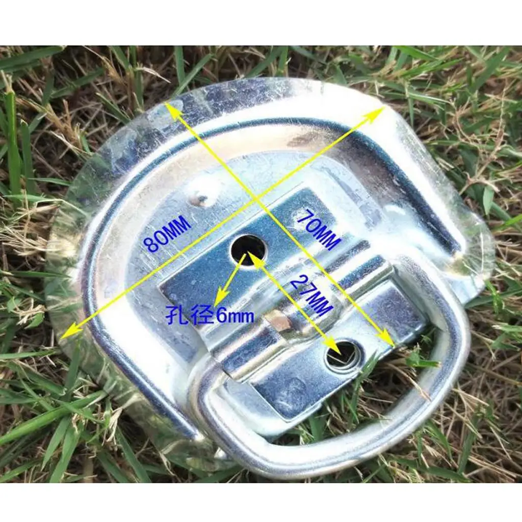 D Ring Tie Down Anchor Metal Recessed Pan Cargo Utility Trailer Strap for Truck Loading Area Fastening and Safety