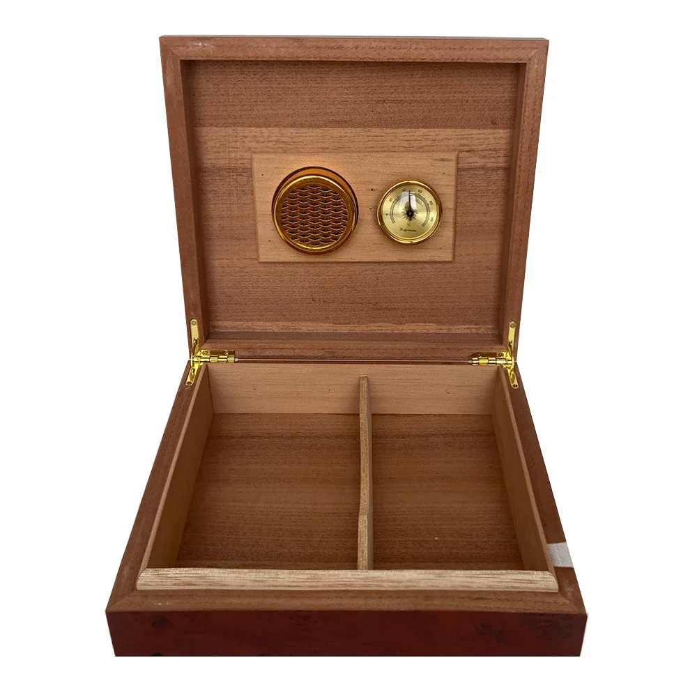 

Portable Cigar Humidor Box with Glass Top Cigar Humidor with Cedar Wood Travel Cigar Case With Humidifier For COHIBA Cigars