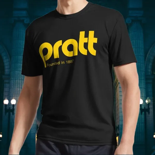 New Pratt - retro logo black and gold Logo American T-Shirt Funny Size S to 5XL