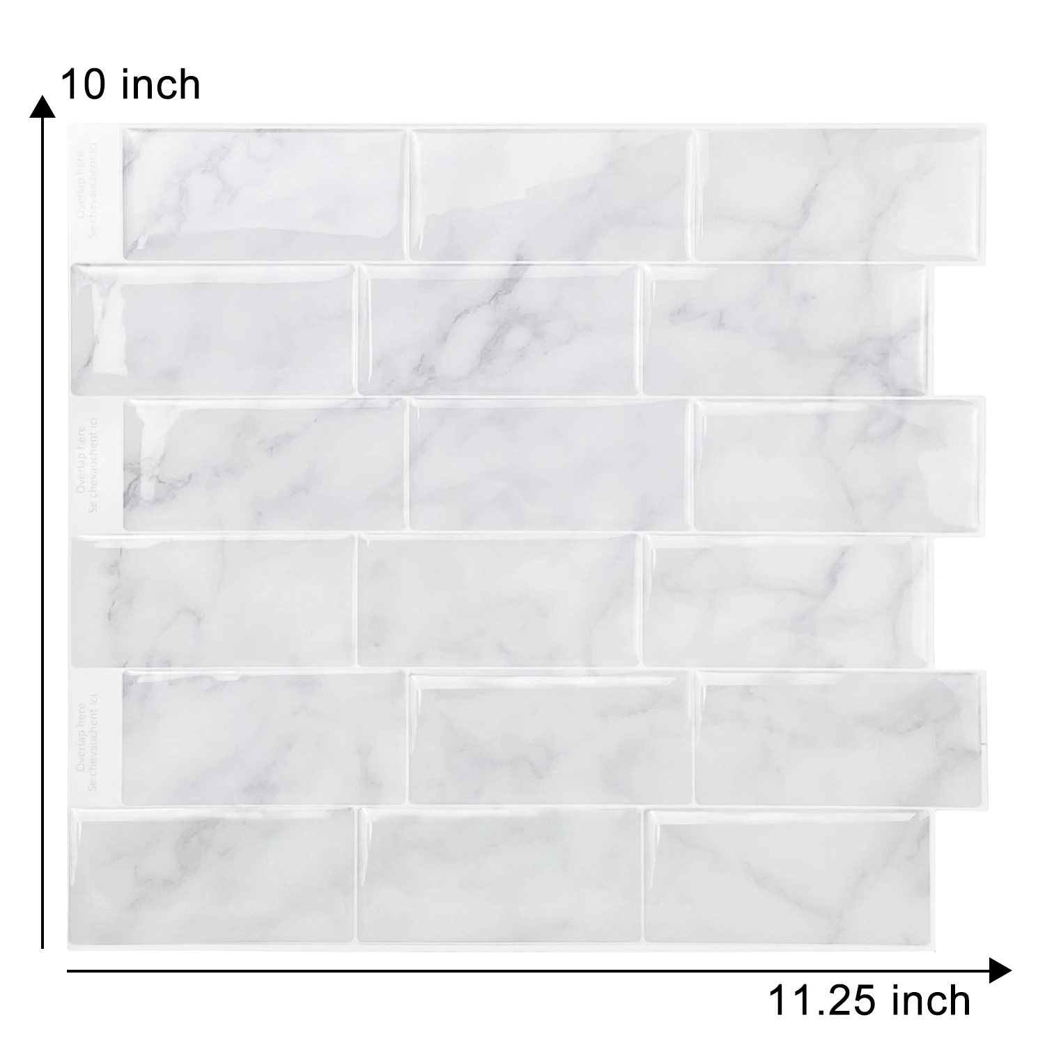 

DIY decoration Peel & stick instant Vinyl Self Sticky Tile for Kitchen - 1 Sheet