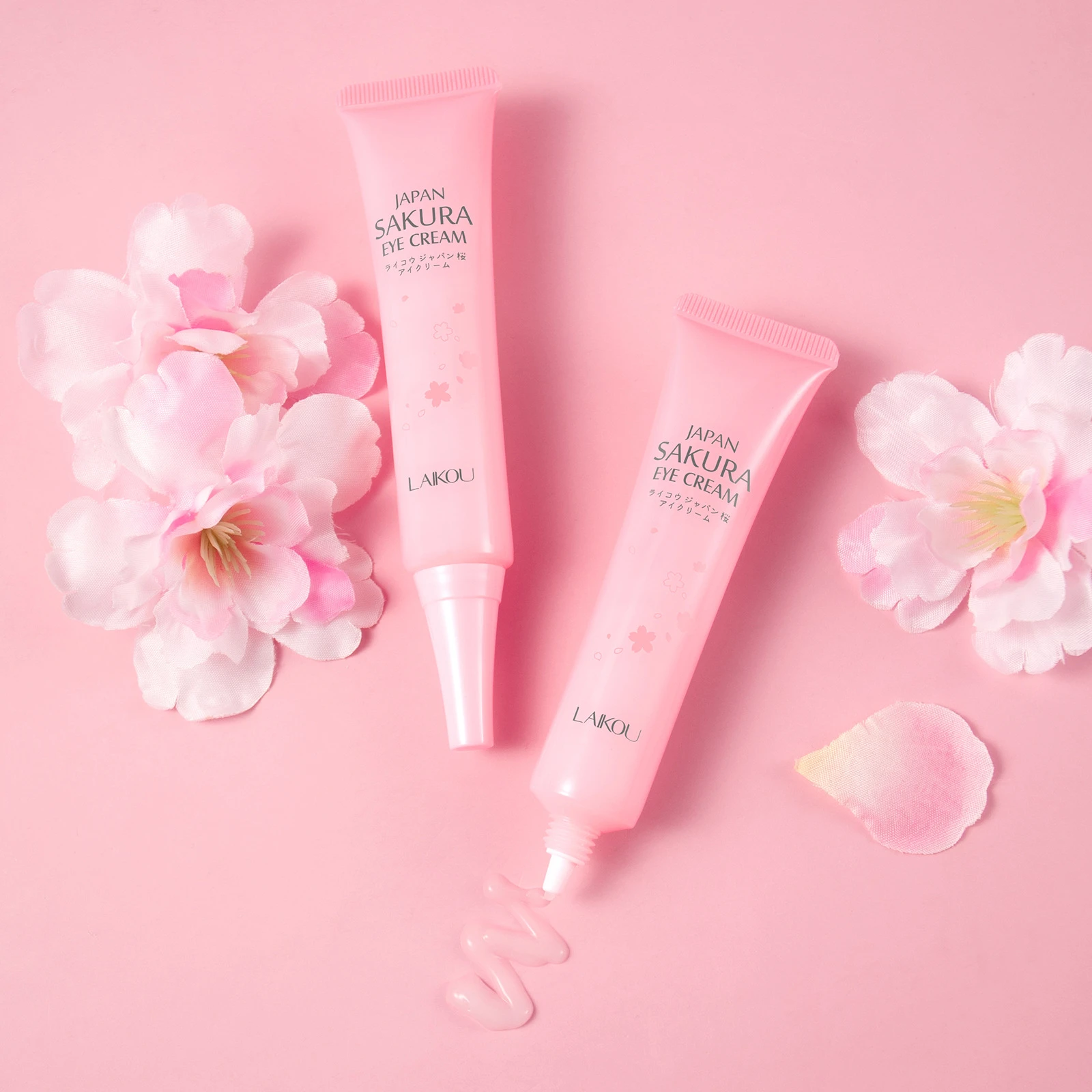 LAIKOU Sakura Eye Cream, Hydrating Moisturizing Anti-Aging Eye Balm for Dark Circles & Puffiness, Under Eye Treatment 30ml