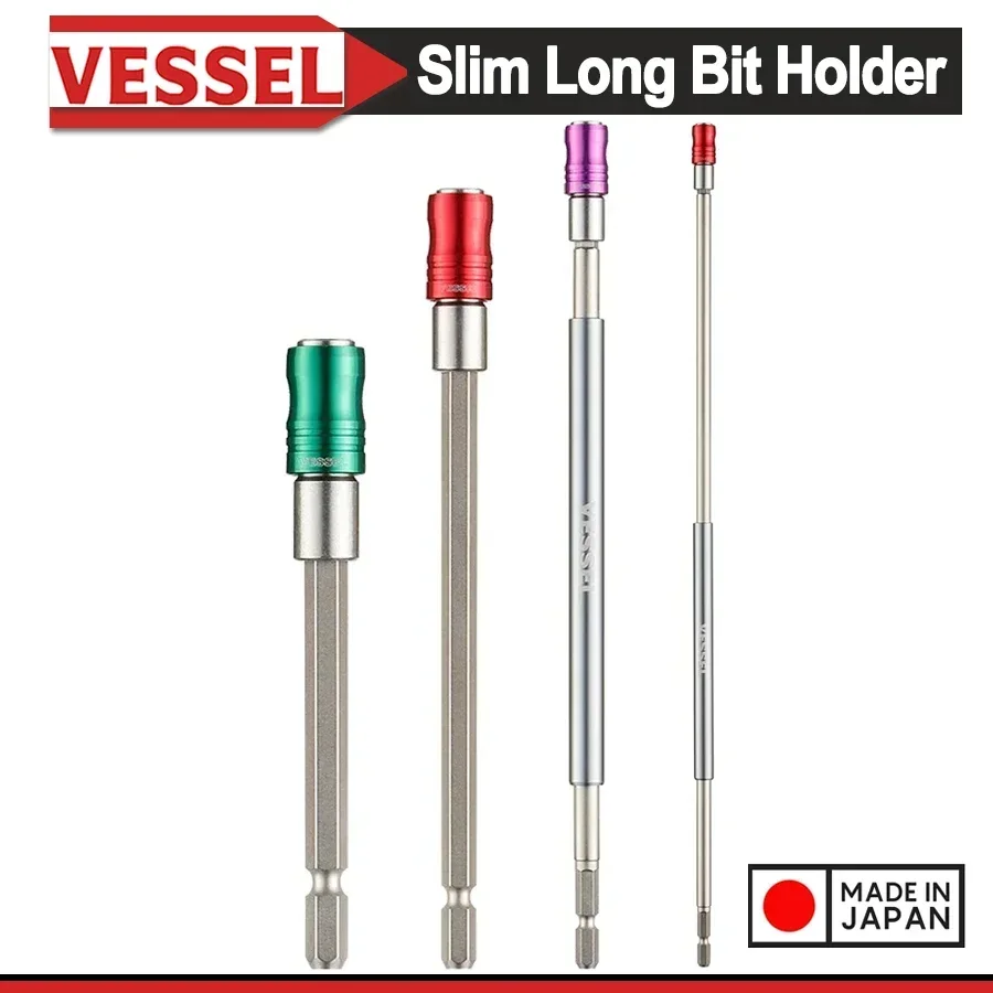 Vessel Slim Long Bit Holder Compatible with Electric Tools 100/150/200/250/350/450/600mm DXH EXH Series Electro - tools