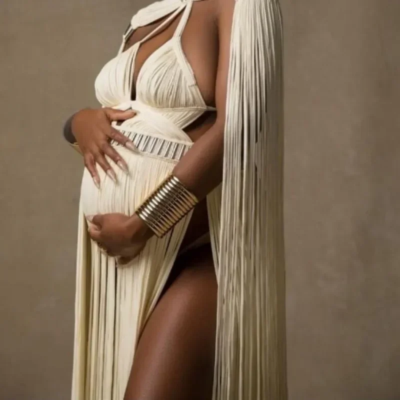 

Fringe Maternity Photography Dress Bohemian Maternity Sexy Woven Dress Maternity Photography Prop Costume