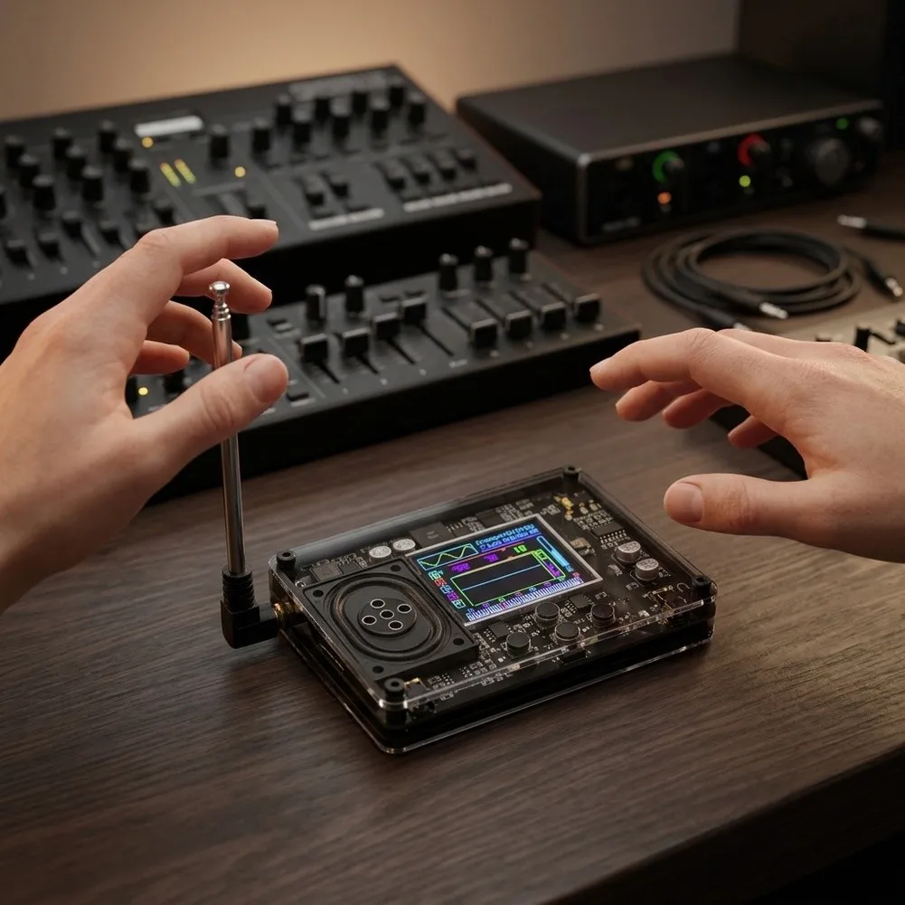 Mini For Theremin Electronic Musical Instrument With For Oled Screen 70 Sounds Retro Synth Toy For Music Lovers Beginners For