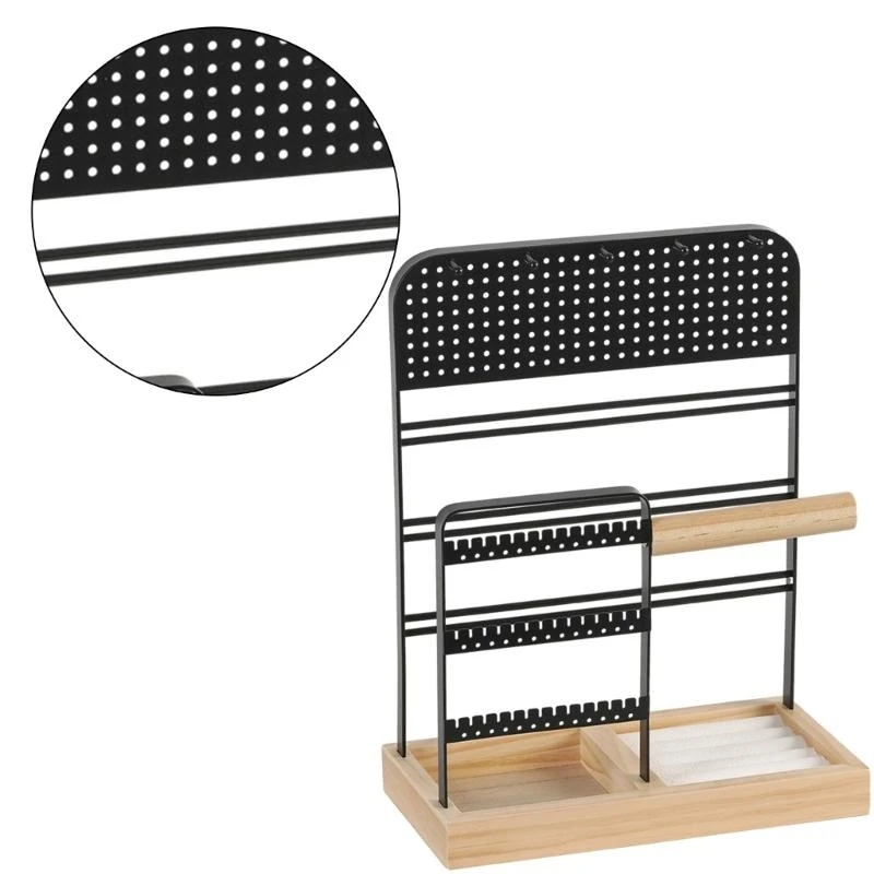 573B Convenient and Stylish Storage Shelves Stylish Metal Jewelry Display Stand for Earrings Bracelets and Necklaces