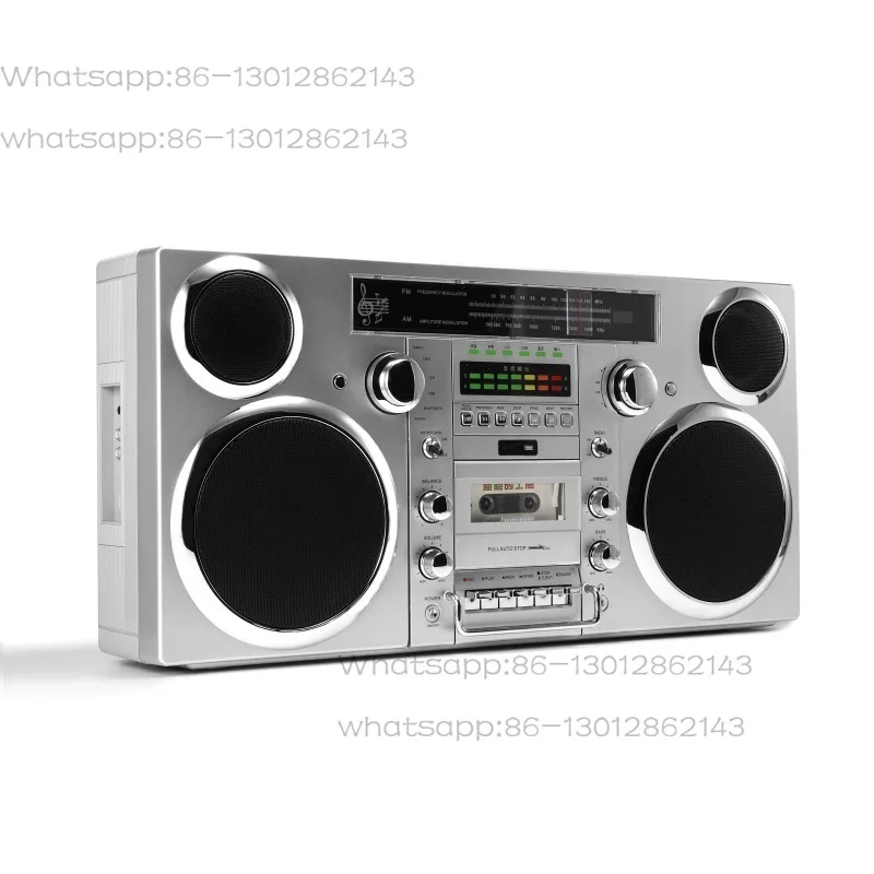 Vintage Recording Radio, Portable Tape Player, CD Disc, Multi-function, High-Power Bluetooth Speaker