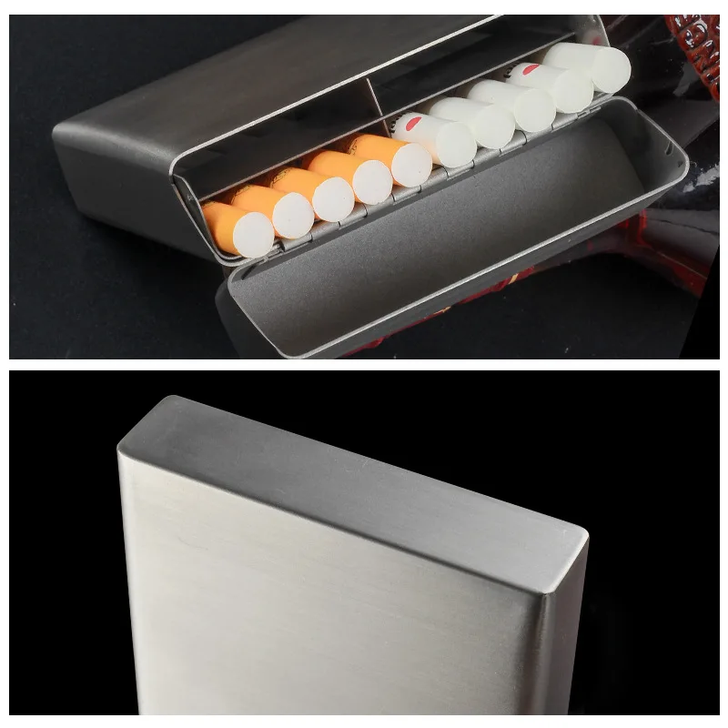 Stainless Steel Cigarette Case Thick Smoke Metal Partition Does Not Run Heavy Smoke Feels Men