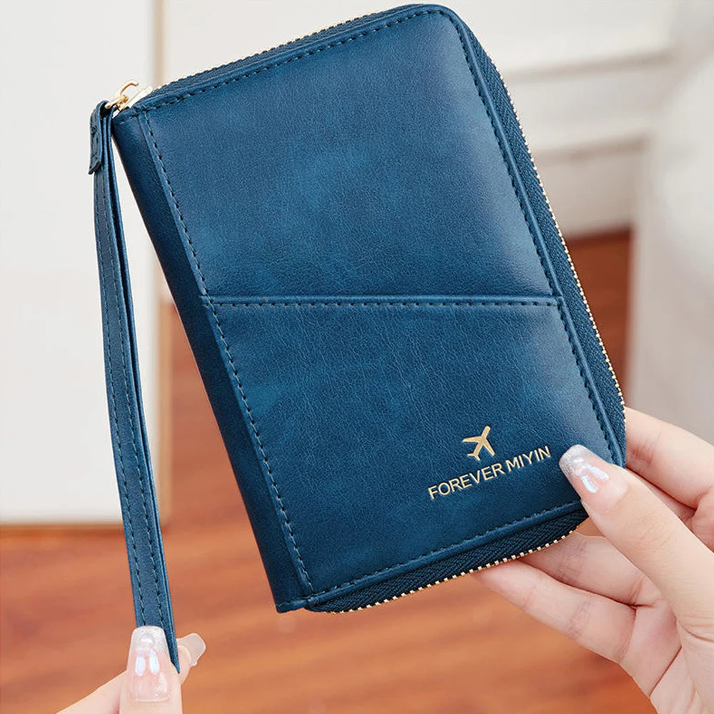 

Retro Passport Bag RFID Multifunctional PU Leather Passport Clip Travel Accessories Passport Book Holders for Women/Men