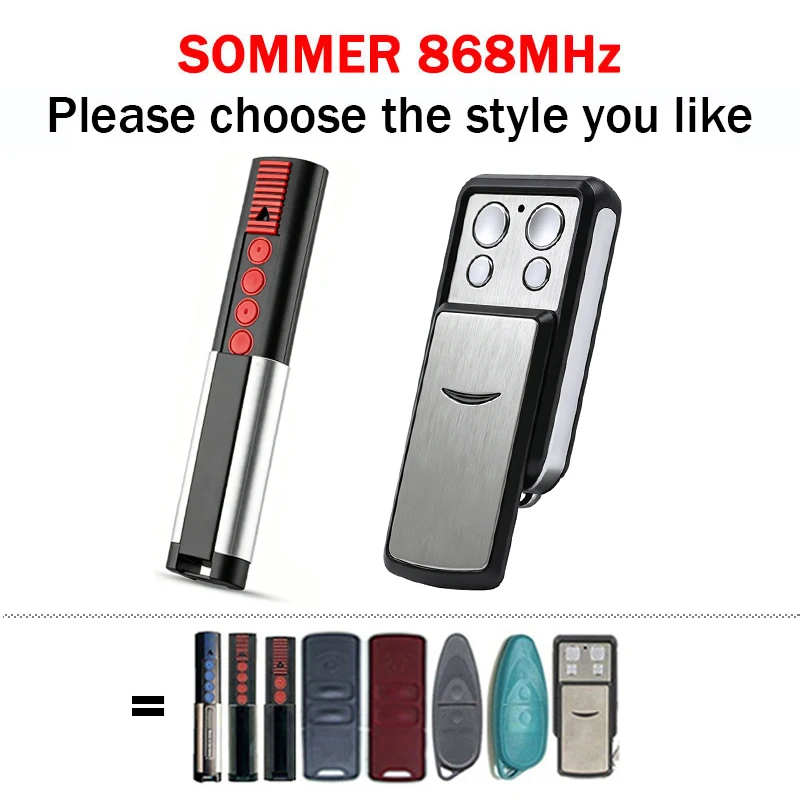 For 868MHz SOMMER 4020 TX03-868-4 4031 TX08-868-4 4026 4035 4011 Electric Gate Door Remote Control APERTO 4025 4021 Gate Control