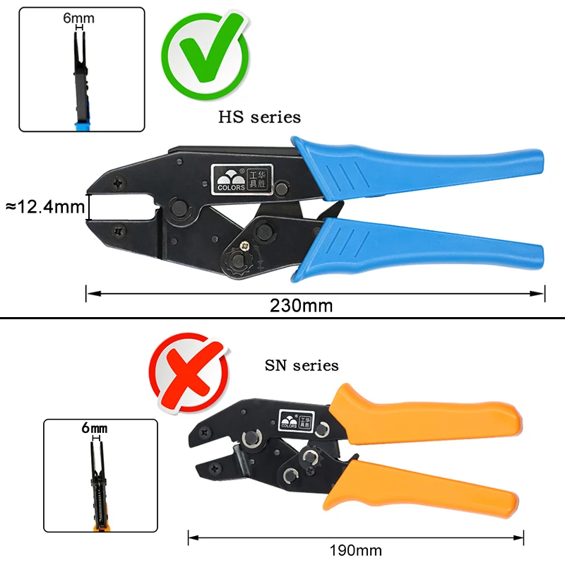 1pcs HS Crimping Pliers Jaw For 230mm/9inch Pliers Plug Spring And Crimping Cap terminals HS-03BC/40J High Hardness Jaw Tool