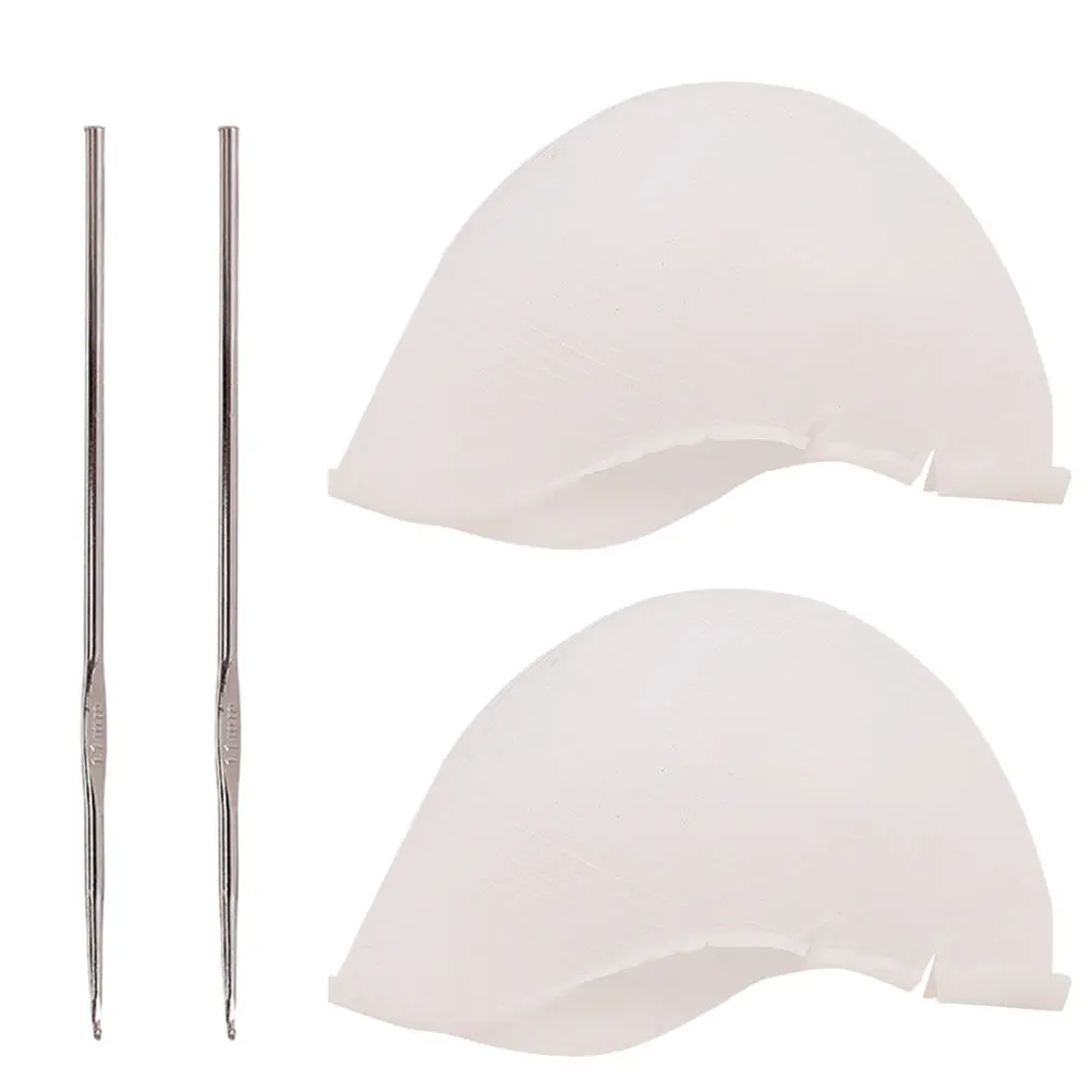 

Набор из 2 силиконовых шапочек премиум-класса для окрашивания волос с эффектом натуральных прядей, шапка для окрашивания волос, набор колпаков для окрашивания