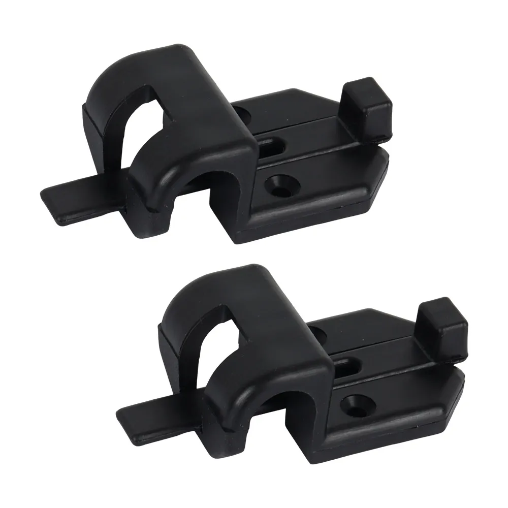 

2pcs RV Sliding Table Rail Bracket Safety Catch Hook Motorhome Caravan Camper Sliding Table Rail Brackets Black Car Accessories
