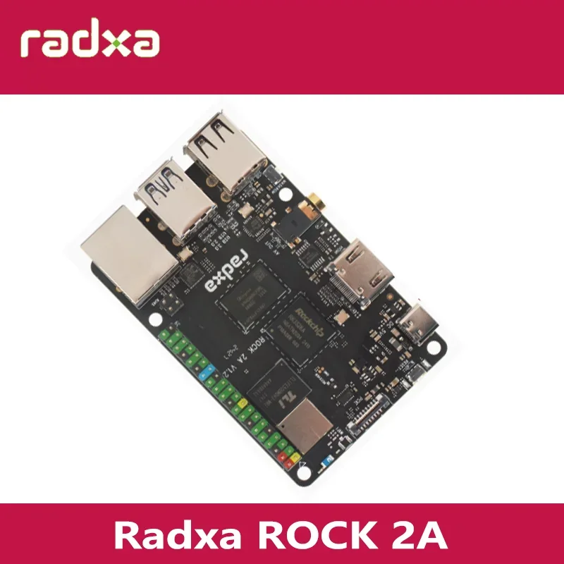 Placa multimídia Quad-Core Radxa ROCK 2A RK3528A, suporte 4k WiFi6/Bluetooth 5.4