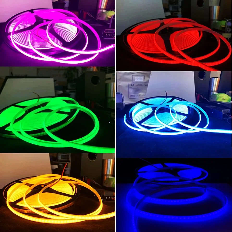 USB LED Strip Light com sensor de toque, lâmpada regulável, fita, TV, espelho, luz de fundo, cozinha, sala, iluminação noturna, 5V, 320LEDs/m, COB,