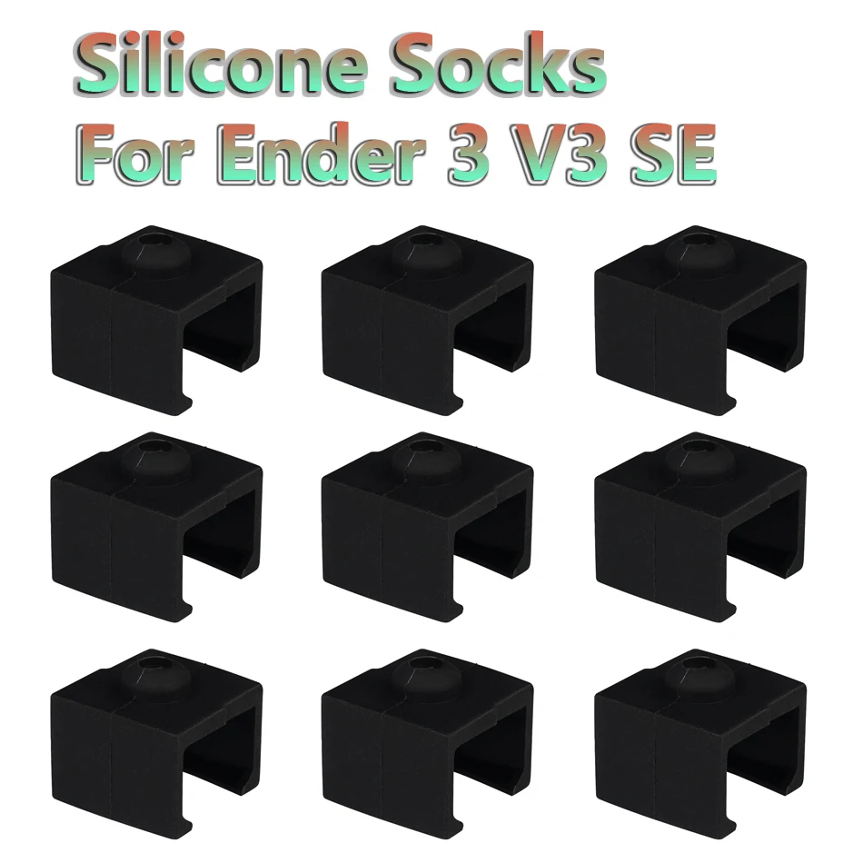 

5/8pcs Silicone Socks For Ender 3 V3 SE Heated Block Cover Hotend Heat Insulation Case For Creality Ender-3 V3 SE 3D Printer