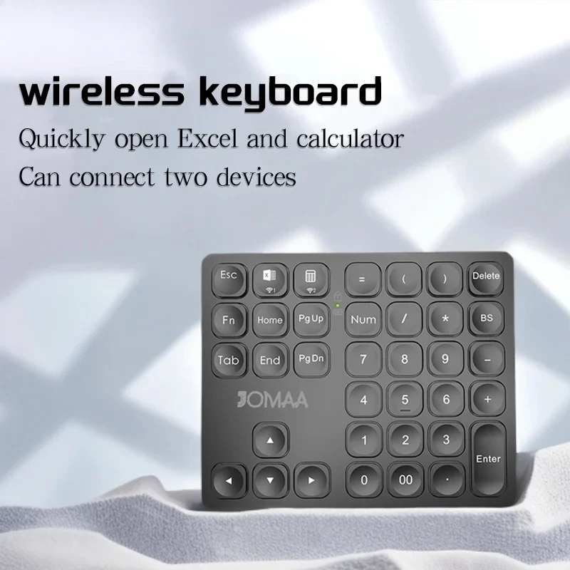 

Rechargeable Numeric Keypad - Slim, Portable, Silent 36-Key Numpad for Windows 10 Laptops, Tablets, and Smartphones - Includes U