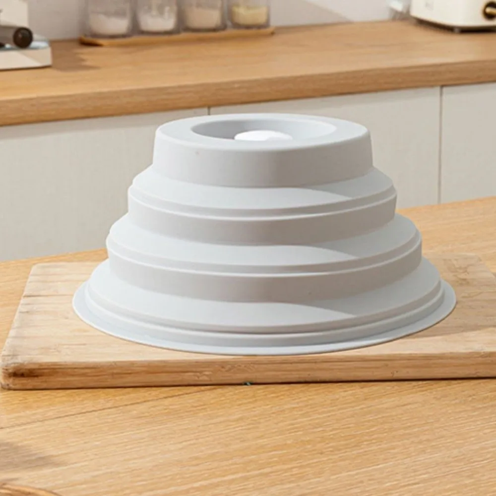 Silicone Magnetic Microwave Splatter Cover Splash-proof Folding Microwave Plate Lid Cold/Heat Resistance Anti-scalding Handle