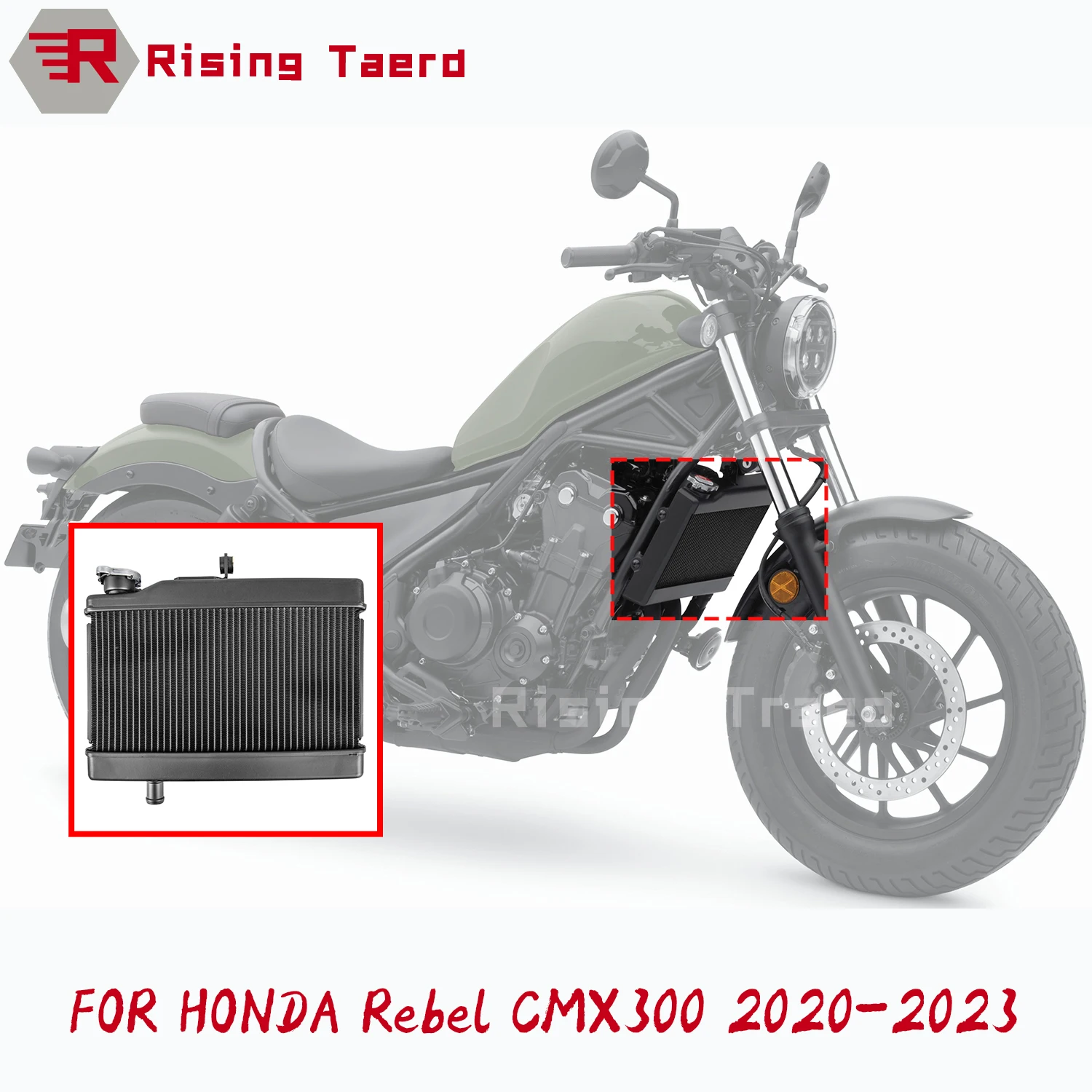 

Motorcycle Accessories CMX300 CM300 Engine Radiator Cooler Guard Cooling Water Tank System For Honda Rebel CM CMX 300 2020-2023