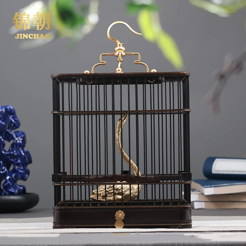 

New Chinese Classical Birdcage-Shaped Ornaments Model Room Home Living Room Study Club Entrance Soft Outfit Decorations