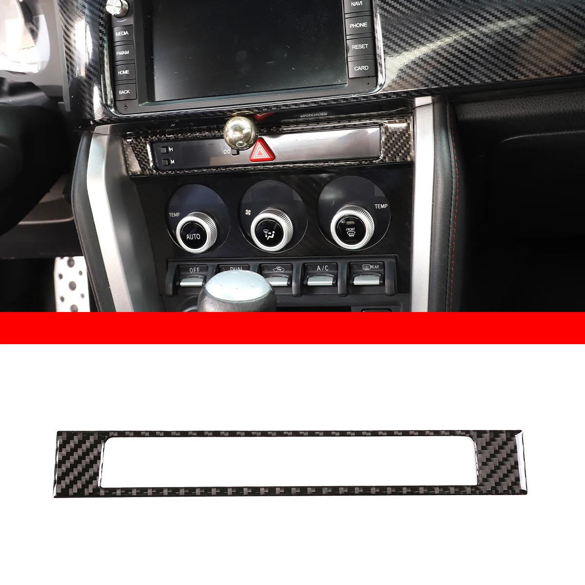 Car Warning Light Switch Frame Trim Sticker Emergency Light Button Cover Trim For Subaru BRZ ZC6 16-20 For Toyota 86 ZN6 16-2020