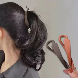 Frosted Matte Banana Clip Korean Simple Hair Clip Resin Acrylic Hairpin Ponytail Barrettes Hair Claw Casual All-match Headdress