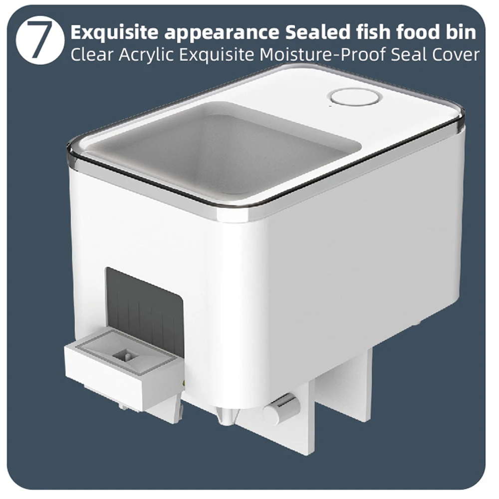 WiFi Intelligent Automatic Feeder for Aquarium 100ML Large Capacity Goldfish Fish Feeder with Mobilephone APP Control
