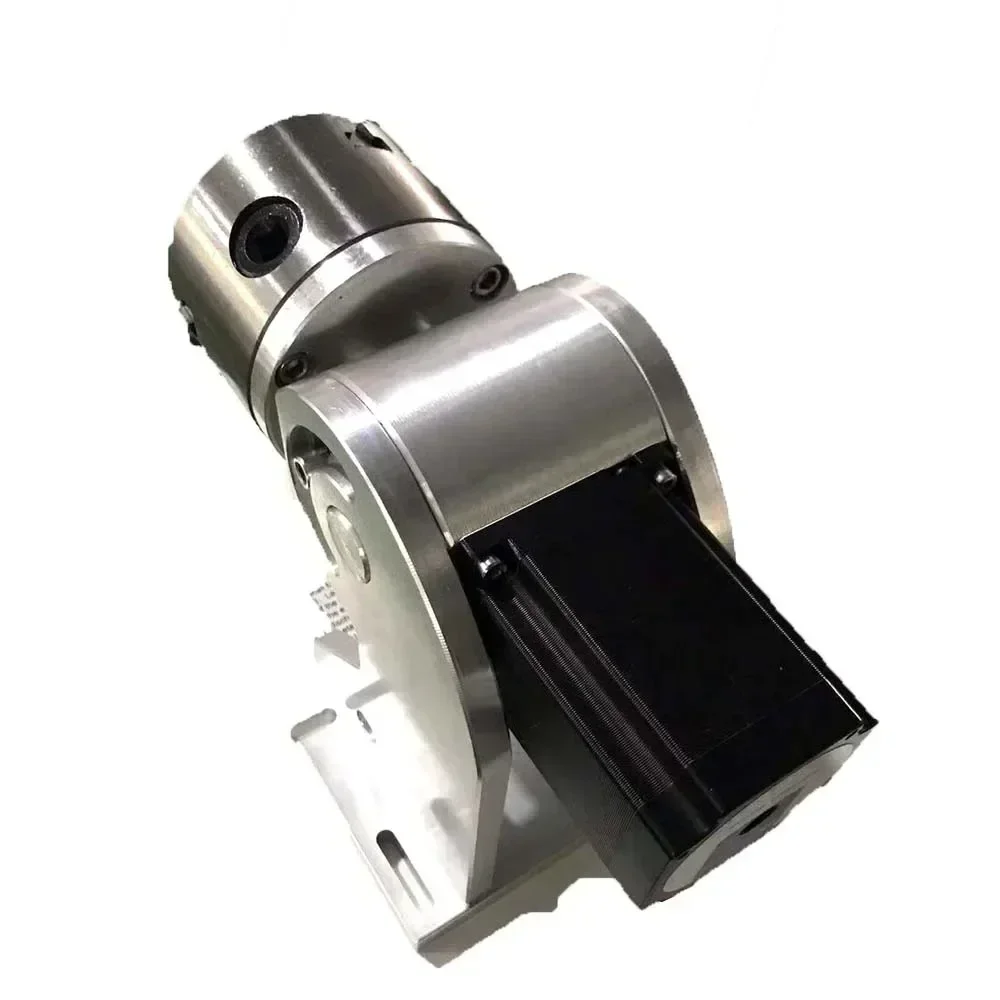 เครื่องมาร์กกิ้งแบบหมุนแกน 3 ขา SIHAO สำหรับเครื่องเลเซอร์ไฟเบอร์ แกนหมุนได้สูงสุด 80 มม. สำหรับแกะสลักป้ายชื่อ