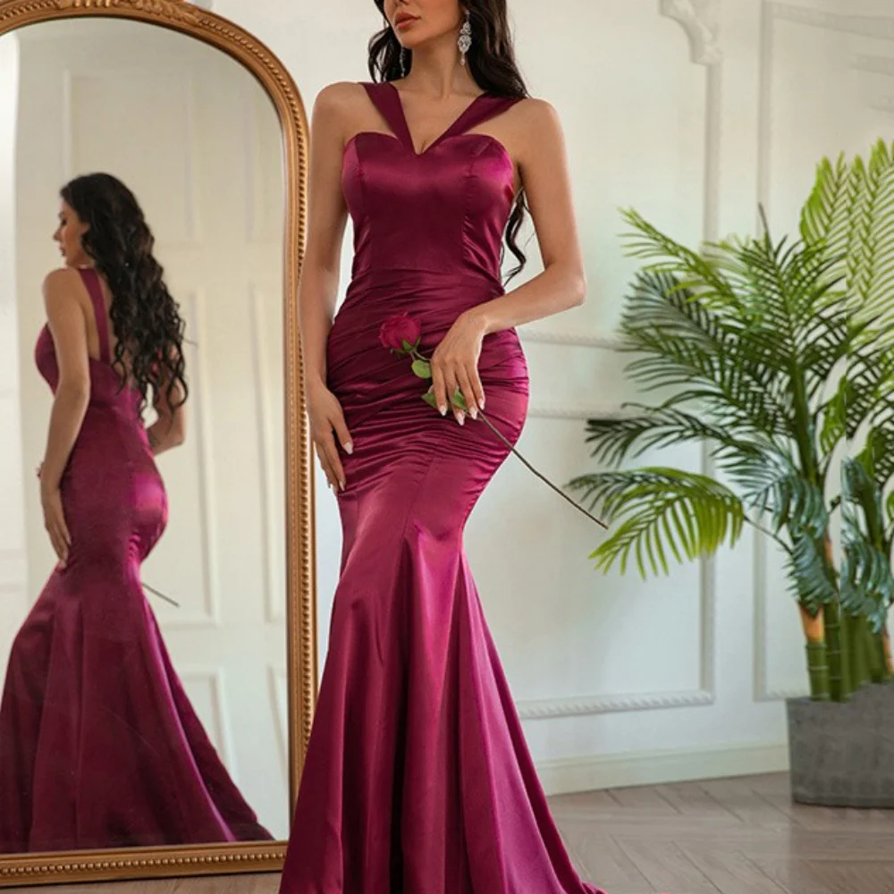 

Elegant Sexy Prom Dress For Women Sweetheart Neck Tank Evening Gowns Mermaid Floor Length Simple Party Dresses robes de soirée