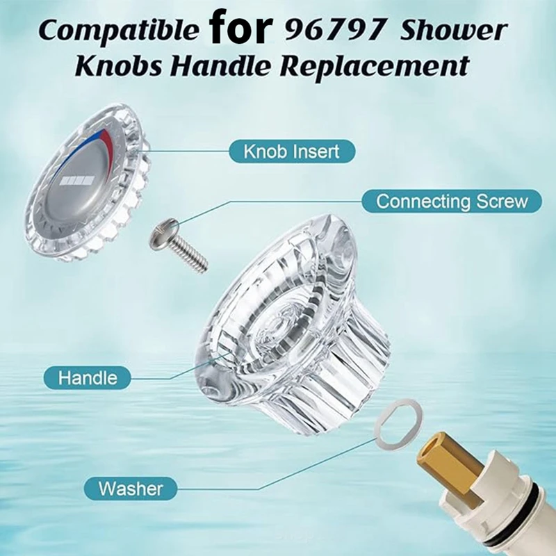 Professional Grade For Moen Chateau For Bathroom Tub And Shower Replacement Kit- 2Set 96797 Shower Knob Replacement