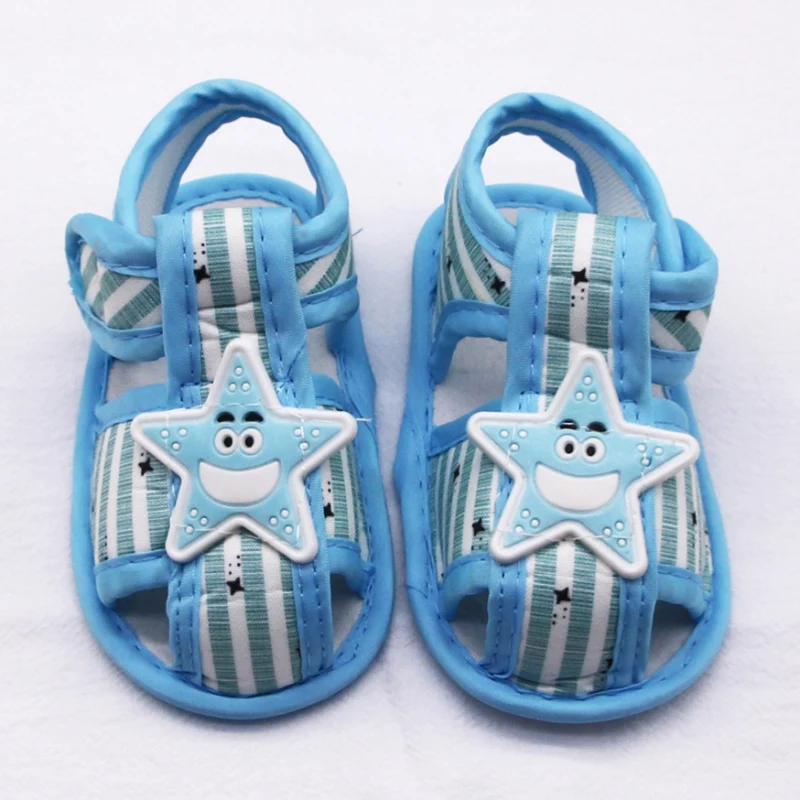 

Summer Baby Boy Girl Star Pattern Hollow Sandals Infant Toddler Cotton Soft Sole Shoes First Walker For 0-18M