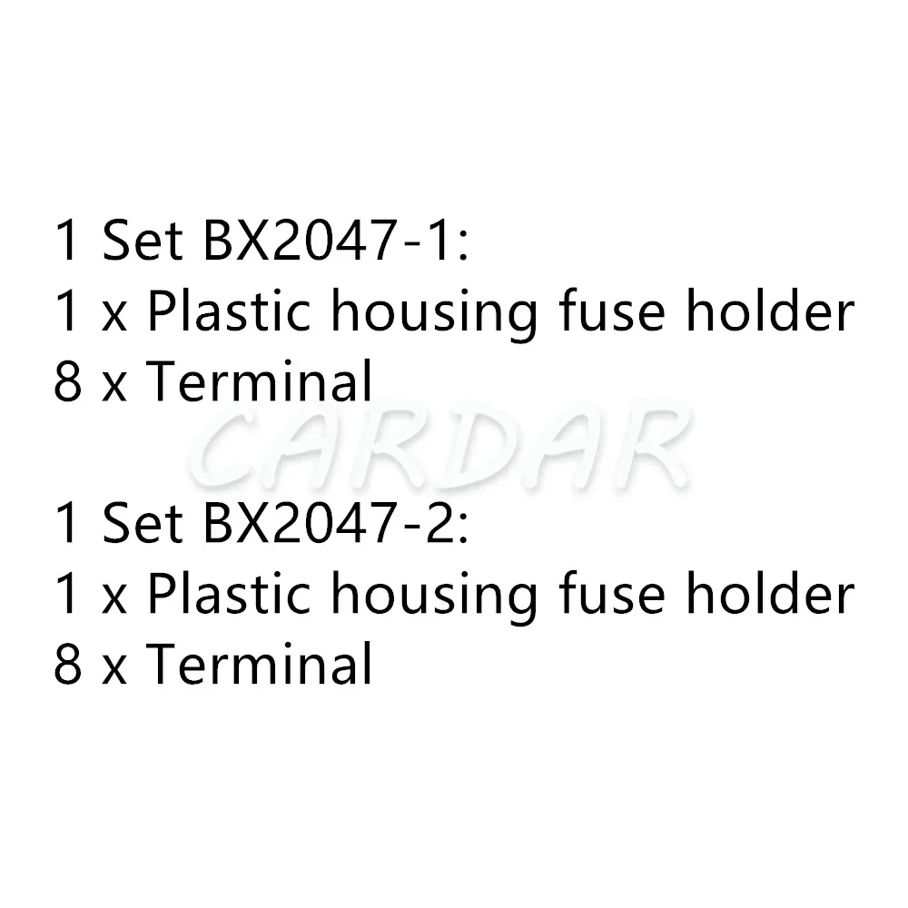 1 Set 4 Way BX2047C-1 BX2047C-2 Micro In-line InLine Fuse Holders Without Fuses Mini Blade Type Fuse Holder