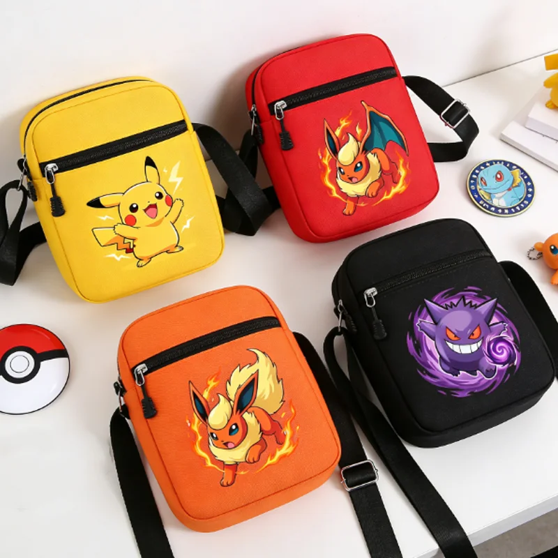 Сумка-через-плечо-с-изображением-покемонов-из-оксфордской-ткани-повседневная-спортивная-сумка-для-походов-сумка-для-телефона-с-изображением-Пикачу-и-Генгара-мультяшная-аниме-сумка-мужской-кошелек-для-монет-подарок