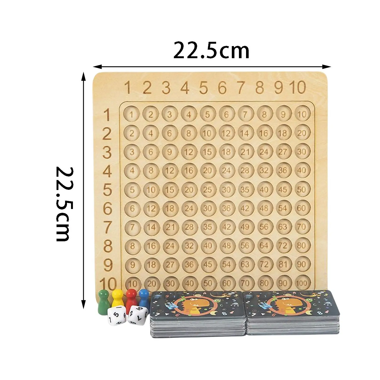Educational Wooden Multiplication Board Additive Board Math Table Board Game Preschool Learning for Kids Children Gift