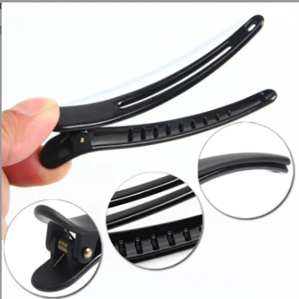 

200Pcs 8CM Plastic Fish Beak & Duck Beak Hair Clips - Plus Size Edge Clip Hairpin for Styling Tools
