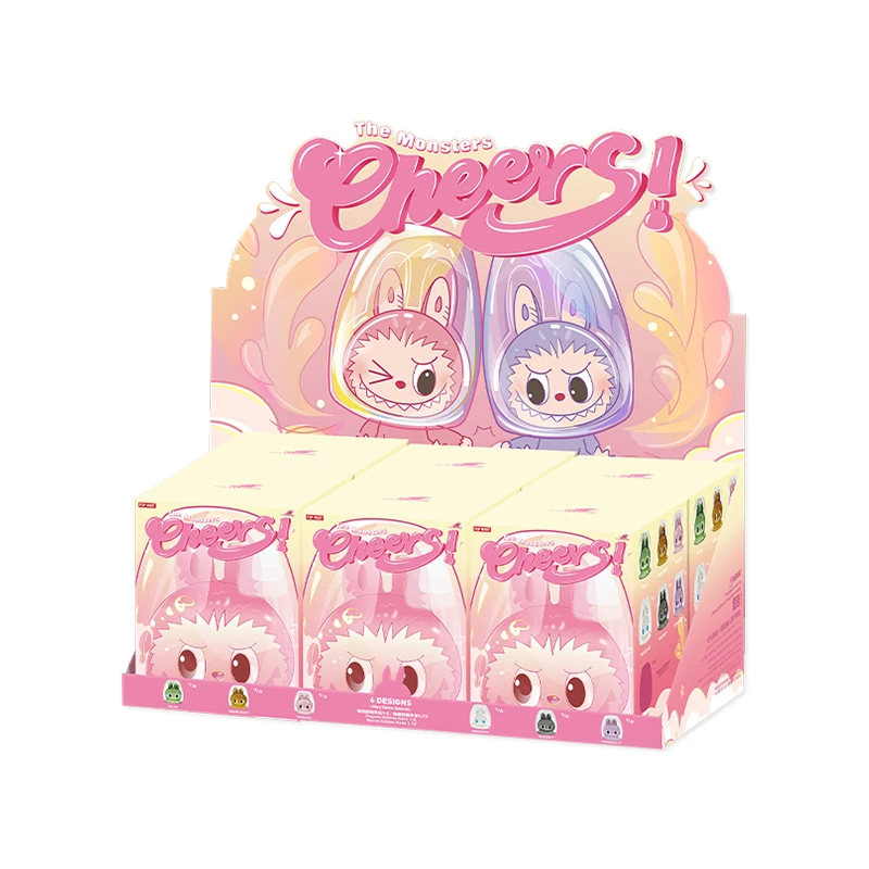 

Popmart Labubu Mystery Box Action Figures The Monsters-Cheers Series Blind Box Glass Decoration Christmas Gift For Kids Toys