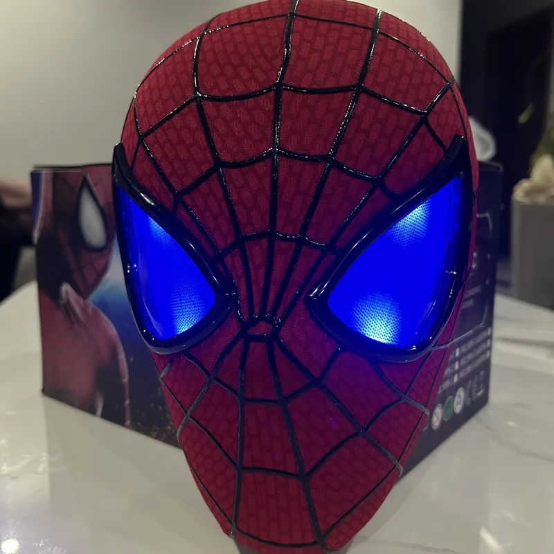 Nuovo The Amazing Spider-Man copricapo maschera mobile casco anello elettrico controllo occhio luminoso collezione Cosplay modello giocattolo regalo per bambini