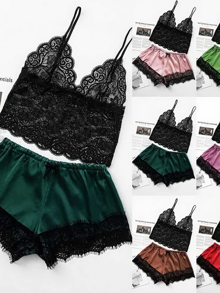 2023Women Sexy Bra Set Ladies Sexy Lace Comfortable Polyester Sleepwear Underwear Tops Briefs Sets  sexy women underwear bra set