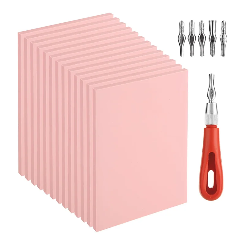 

AB39-14 шт. набор для резьбы по резиновым штампом с инструментами для резьбы по линолеумных блоках для печати, набор для изготовления штампов, набор для печати блоков