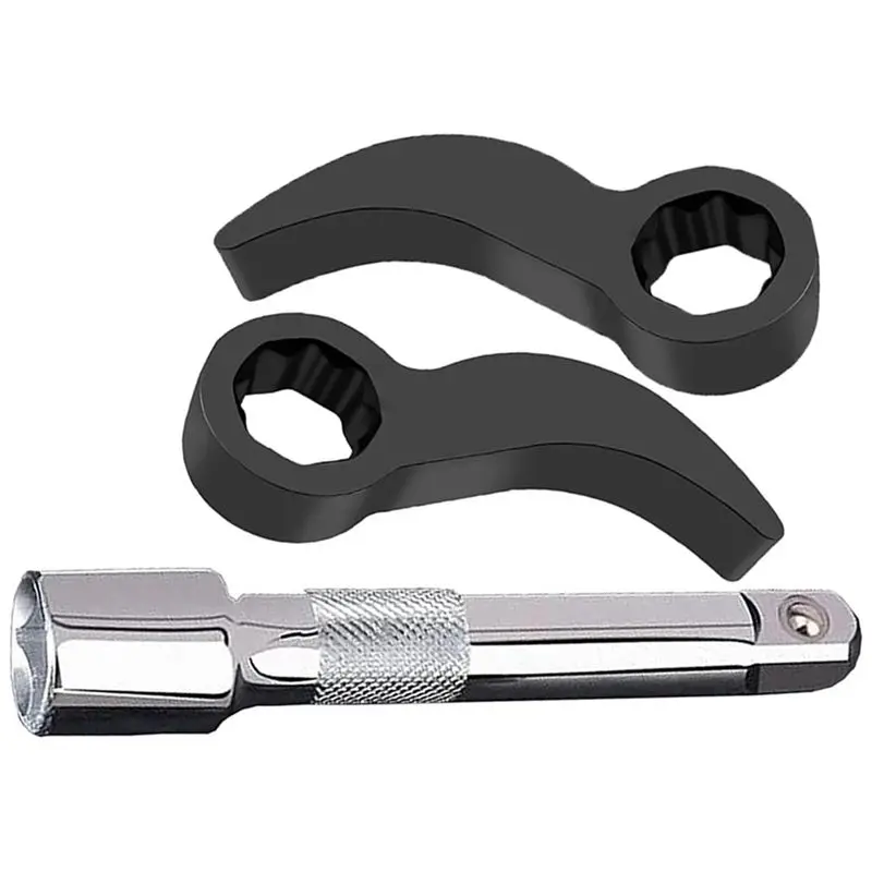 BHTS-3 Pcs Crowbar Adapter-Head Tool,Pry Bar Wrench Adaptor-Head Fits 1/2Inch Drive Ratchets Half Shaft Removal Tool
