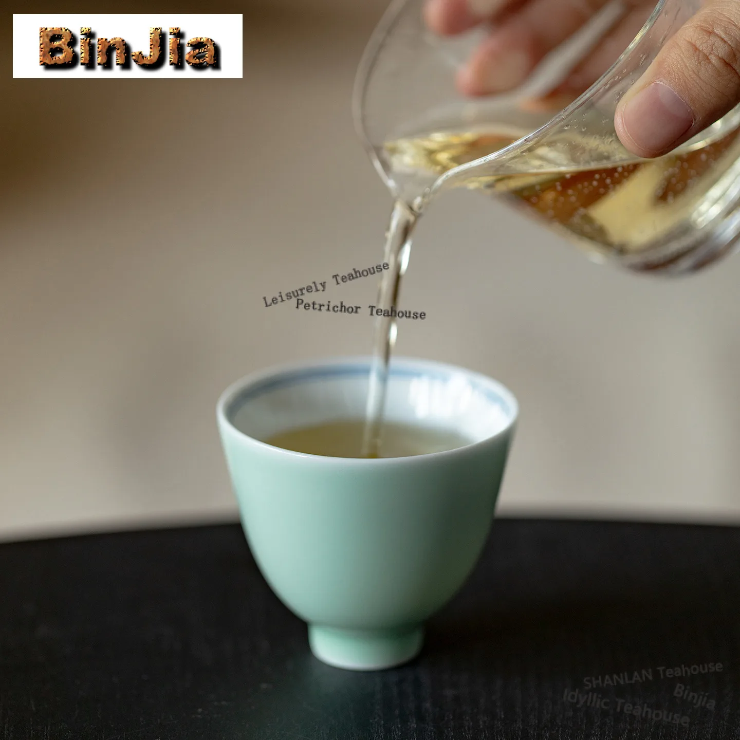 2pc/Lot Bean Green Glaze Double Line Teacup Antique Tea Bowl Cup For Tea Tea-tasting Personal Cup Jianzhan Master Cups Cha 60ml
