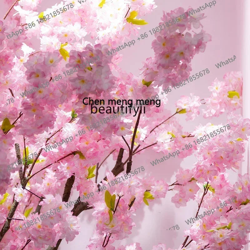 cc182new Encryption Artificial Cherry Tree Wishing Tree Fake Trees Peach Blossom Indoor and Outdoor Hotel Window Simulation