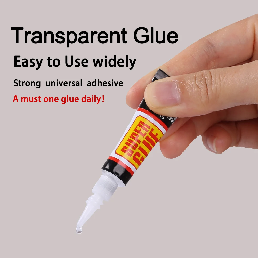 Super Glue 502 Adesivo de cianoacrilato, Extra Forte, Plásticos, Adesivo instantâneo, Quick Bond, Adequado para tecido, madeira, metal, papel, couro, sapatos, Reparação de pneus