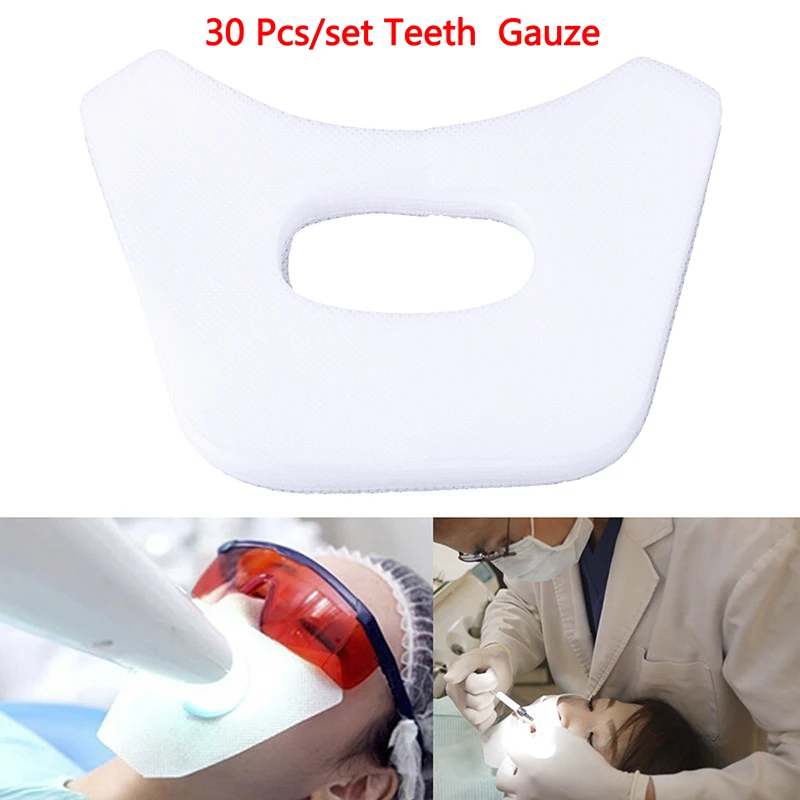 

30 Pcs Teeth Whitening Face Gauze Dental Facial Mask Mouth Mask Tooth Whitening