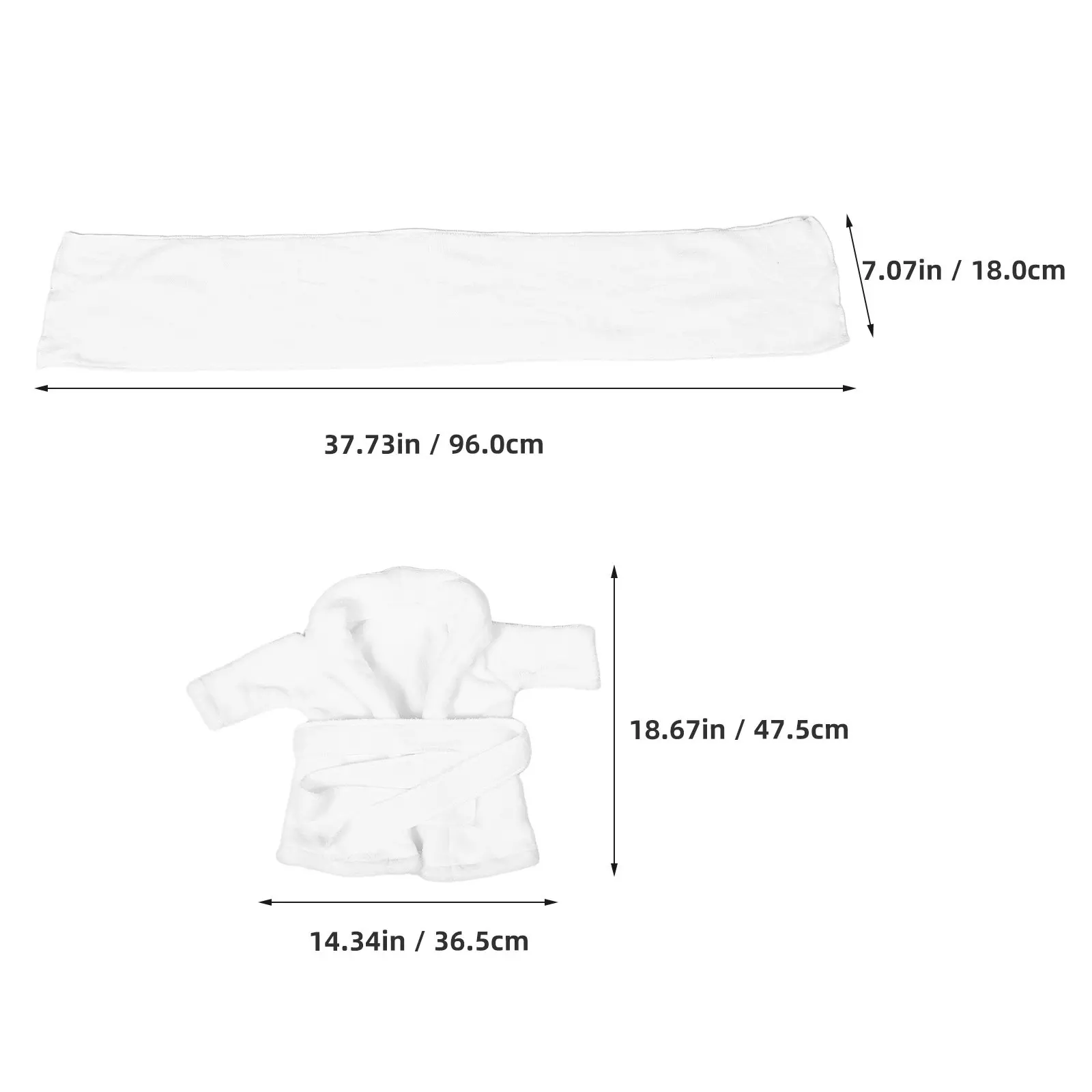 Newborn Coral Fleece Bathrobe Warm Infant Robe Sleepwear Photography Toddler Baby Girl Photoshoot Outfits Pajamas 0-2 - view 6