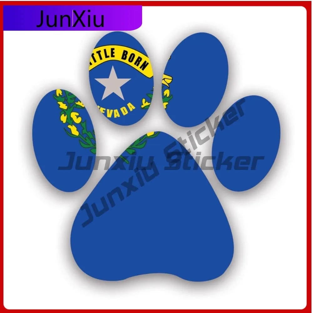 

Vintage Stylish Nevada State Paw Print Shaped Sticker Uv Protected Decalsdog Dogs Epic Cat Cats Pet Pets Puppy Prints Decal