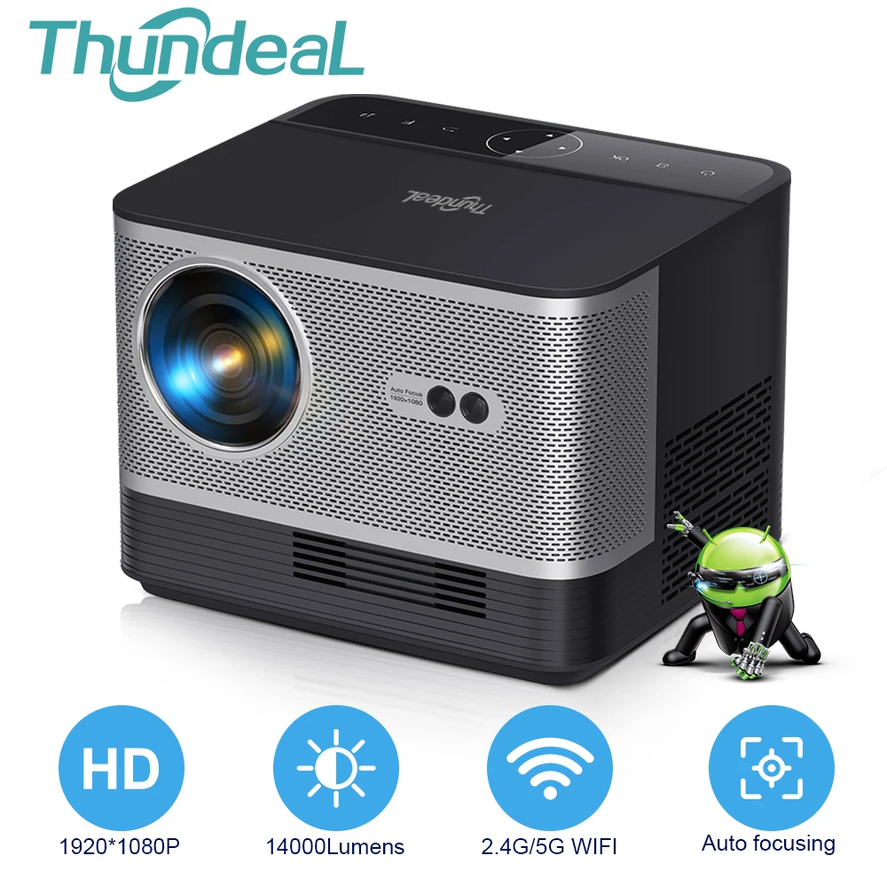 ThundeaL Full HD 1080P Portable Projector TDA5 WiFi Android  Mini Projector IOS Mobile Phone TDA5W Beamer 4K Video Projecteur