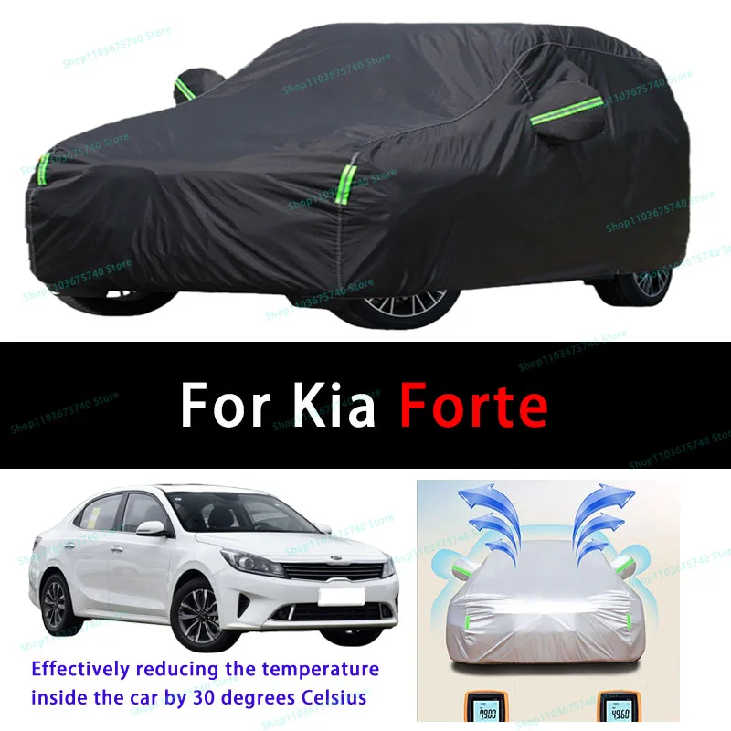 

For Kia Forte Summer Full Car Covers Outdoor Sun uv Protection Dust Cooling Protective Auto Protective Cover